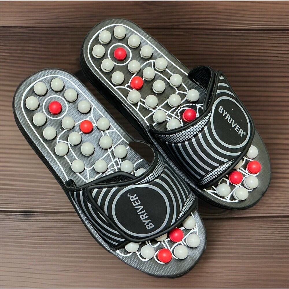 BYRIVER Acupressure Foot Massage Slippers‎ Shoes Sandals US Size small